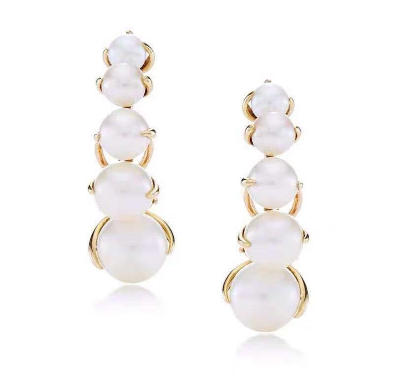 Pearl Luster wraparound earrings