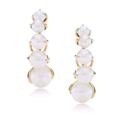 Pearl Luster wraparound earrings